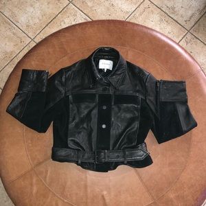 FRAME leather Short Cut Jacket